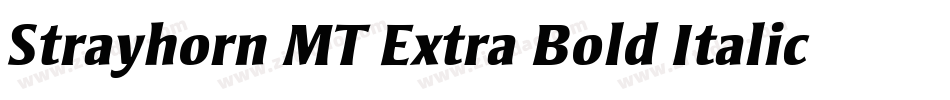 Strayhorn MT Extra Bold Italic字体转换